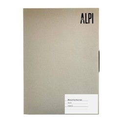 Carpeta con muestras ALPI "Wood Collection Sand/Legacy " de chapa precompuesta, tamaño 190 mm x 290 mm