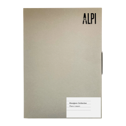 Carpeta con muestras ALPI "Wood Collection Piero Lissoni" de chapa precompuesta, tamaño 190 mm x 290 mm