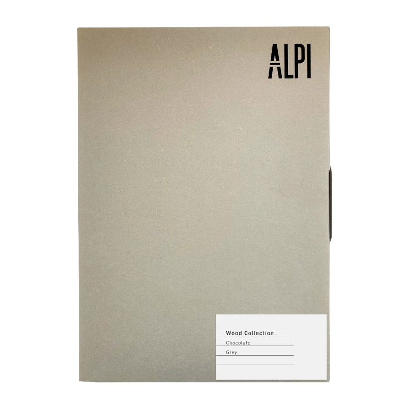 Carpeta ALPI "Wood Collection Chocolate / Grey " de chapa precompuesta, tamaño de muestras 190 mm x 290 mm