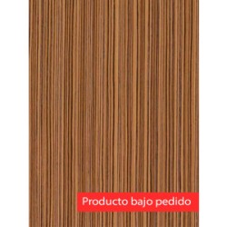 Chapa de madera natural de Zebrano con respaldo de papel