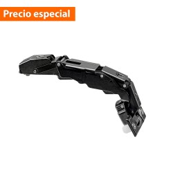 Bisagra CLIP top BLUMOTION 155° con cierre suave (cubrimiento total), taquete Ø8 mm, montaje a presión, negro onix